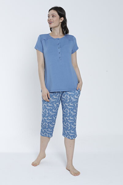 Cicikom BUYUK BEDEN KAPRI PIJAMA TAKIM