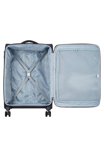 Delsey Caracas 70cm Softcase 4 Double Wheel Expandable Check-In Luggage Trolley Black