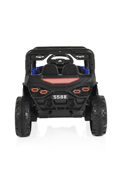 OEM Masinuta electrica pentru copii 3-6 Ani, Moni Buggy UTV Blue, doua motoare, functii MP3 si Lumini