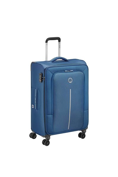 Delsey Caracas 70cm Softcase 4 Double Wheel Expandable Check-In Luggage Trolley Night Blue