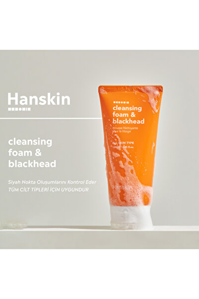 Hanskin Cleansing Foam Blackhead-yüz Yıkama Köpüğü/siyah Nokta Karşıtı/tüm Cilt Tipleri Için 120ml