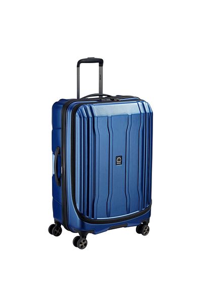 Delsey Cruise 2.0 70cm Hardcase Expandable 4 Double Wheel Check-in Luggage Trolley Blue
