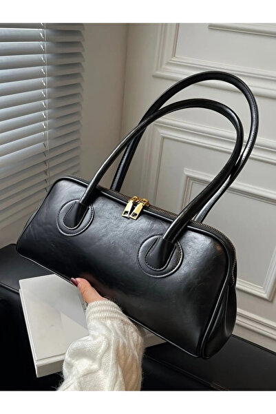 magroepace حقيبة فيتا باجيت سوداء اللون بمقبض طويل وكتف Est336 للنساء