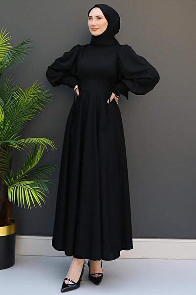 Rope Belted Dress Black