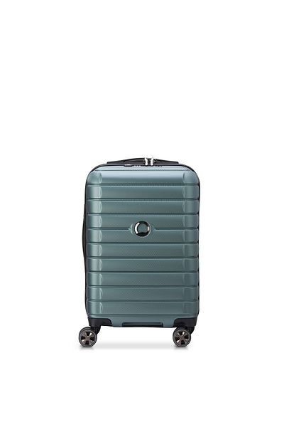 Delsey Helium Shadow 5.0 60cm Hardcase Expandable 4 Double Wheel Cabin Luggage Trolley Green