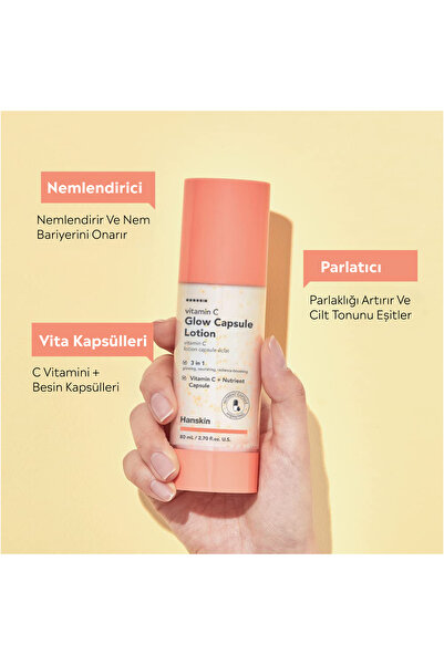 Hanskin Vitamin C Glow Capsule Lotion – C Vitaminli Aydınlatıcı Kapsül Içeren Losyon [ 80 Ml ]