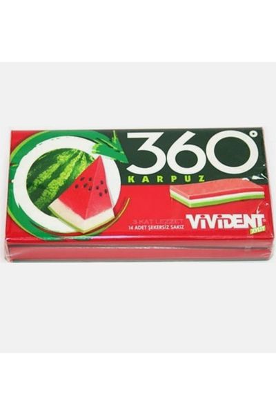 Vivident محفظة 360 علكة بنكهة البطيخ 33 جرام × 3 قطع (إجمالي 99 جرام)