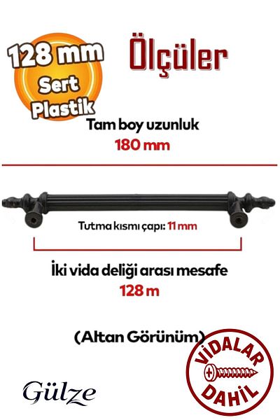 GÜLZE HOME MÂNER DE MOBILIER MODEL PĂSĂRICĂ DE 128 mm - MÂNER DE BUCĂTĂRIE, SERTAR, DULAP (10 BUC.)