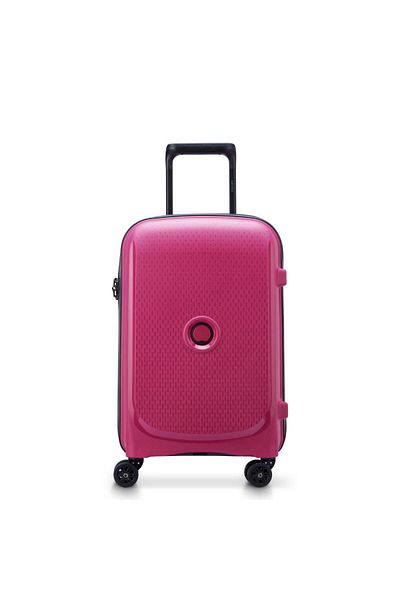 Delsey Belmont Plus 55cm Hardcase Non- Expandable 4 Double Wheel Cabin Luggage Trolley Raspberry