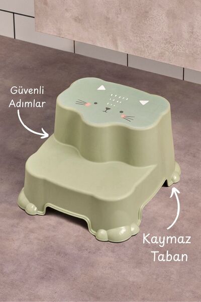 Tuka Home Figürlü Desenli Katlı Basamak Kaydırmaz Taban Çocuk Bebek Klozet Ba...