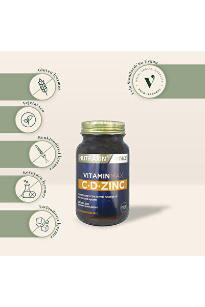 Nutraxin Vitamin Max C D Çinko Gıda Takviyesi