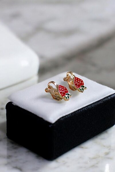 MakeWell Non-Perforated Earrings Ear Heart Design Clip-On Children's Earrings for Children Without Holes