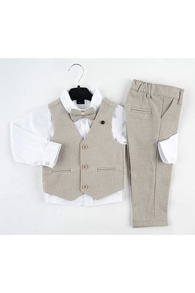 Mc Emirix Kids Wear Striped lycra 3 button vest