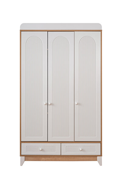 miracool Mira Meşe 3 Kapılı Dolap / Gardrop / Ücretsiz Kurulum