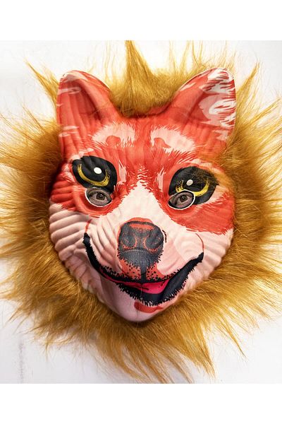 SAVA HOME COLLECTİON Brown Haired Plush Fox Mask Mega Plush No 24
