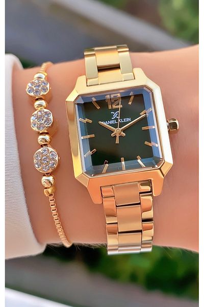 Daniel Klein Gold Color Waterproof Women's Wristwatch - Bracelet