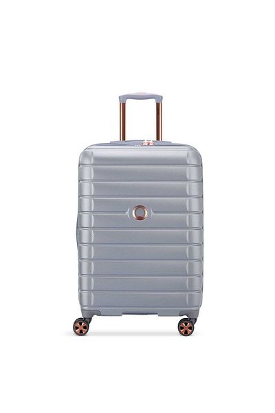 Delsey Helium Shadow 5.0 70cm Hardcase Expandable 4 Double Wheel Check-in Luggage Trolley Platinum