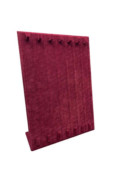 MeGass Dekor Domestic Production Linen Fabric Burgundy Color 35/25 cm Footed Nail Prayer Bead Ring Combination Display Stand