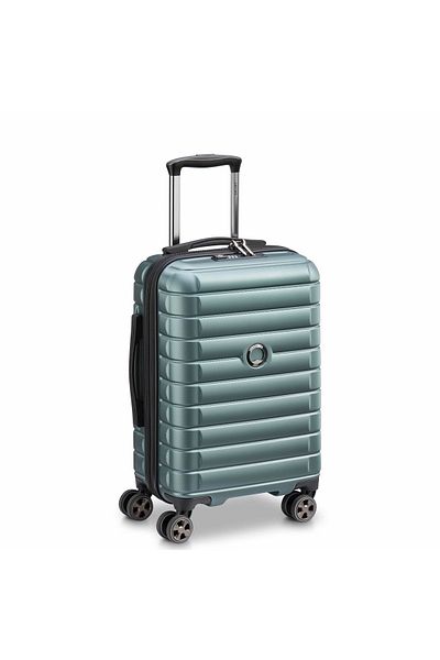 Delsey Helium Shadow 5.0 60cm Hardcase Expandable 4 Double Wheel Cabin Luggage Trolley Green