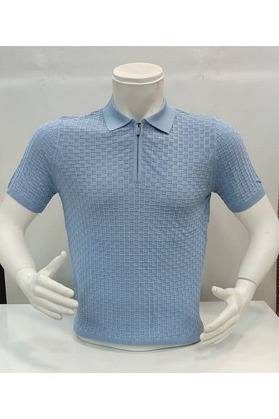 ADVANTE Güncüoglu New Season Zippered Polo Collar Men's Mercerized Knitwear Tee