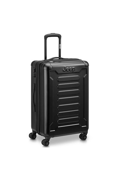 Jeep Jh004C 68 cm Hardcase 4 Doublewheel Expandable Check-In Luggage Trolley Black