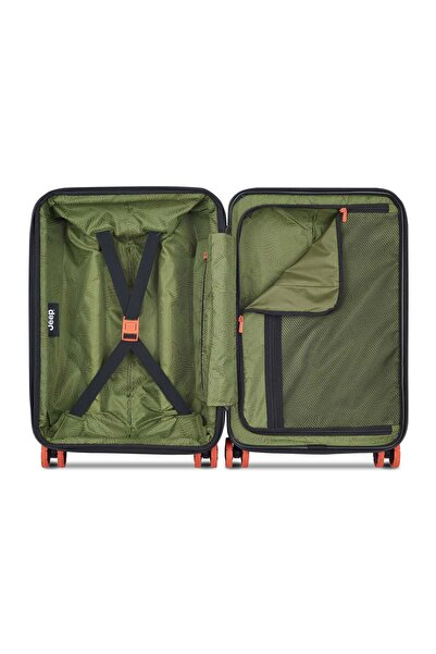 Jeep Jh001A 55cm Hardcase 4 Double Wheel Expandable Cabin Luggage Trolley Case Green