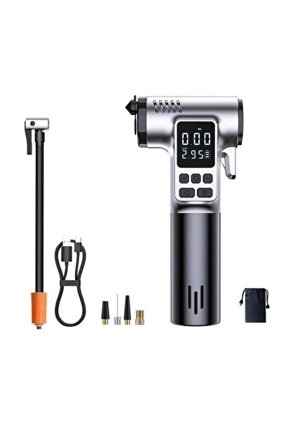 Polham 4in1 150psi 4000mah Şarjlı Araç Lastik Şişirme Pompası, Cam Kırıcı, Ke...
