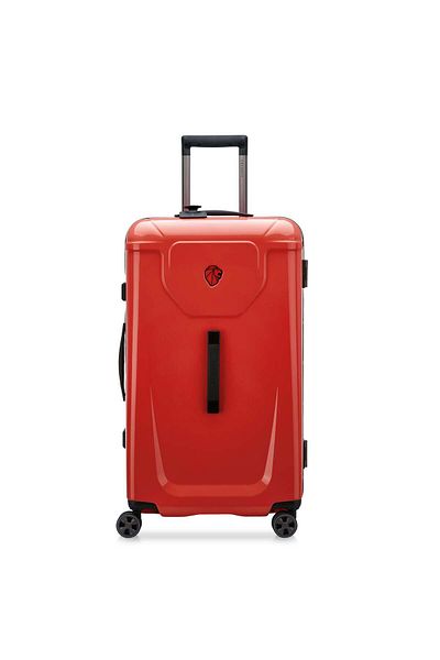 Peugeot Voyages 73cm Hardcase 4 Double Wheel Check-In Luggage Trunk Trolley Silver