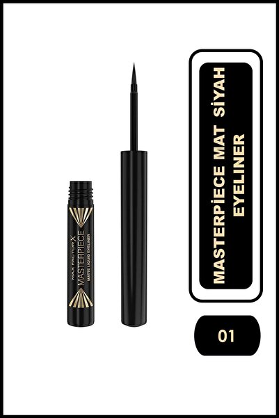 Max Factor Masterpiece Mat Sıvı Eyeliner - 01 - Siyah, 1.7ml