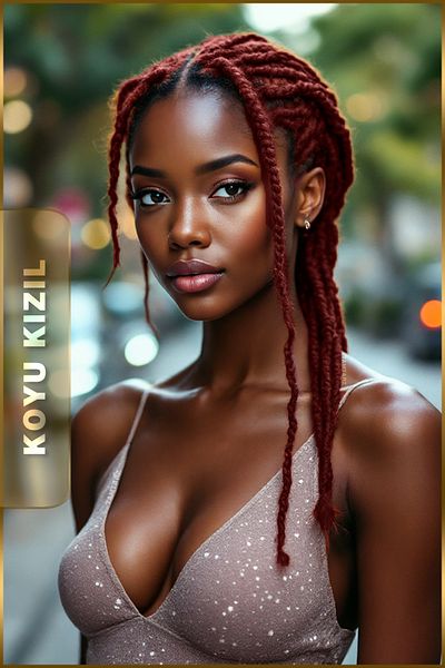 TAM TARZ African Braid - Dark Red Fiber Synthetic Hair for Rasta and Box Braid