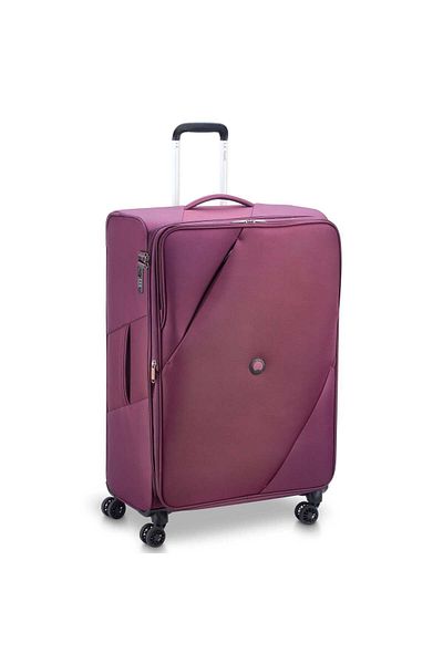 Delsey Maringa 71cm Softcase Expandable 4 Double Wheel Check-in Luggage Trolley Purple