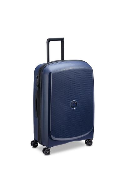 Delsey Belmont Plus 71cm Hardcase Non- Expandable 4 Double Wheel Check-in Luggage Trolley Blue
