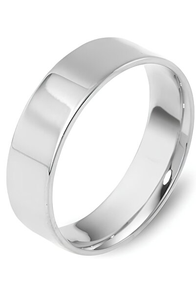 Takı Dükkanı Sade Parlak Düz Gümüş Alyans Söz Nişan Yüzüğü al38-2