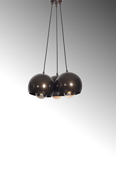 Luzarana Luna 3 Lü Eskitme Metal Gövde Tasarım Lüx Sarkıt Avize