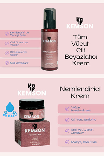 KEMSON كريم التبييض (مجموعة من 2) - عناية مضادة للشيخوخة للمناطق الحساسة والوجه