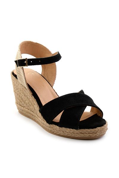 Bambi Black Women's Wedge Heeled Shoes K 05718070702