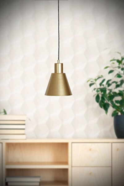 Luzarana Alfa Tekli Sarı-Siyah Metal Gövde Tasarım Lüx Sarkıt Avize