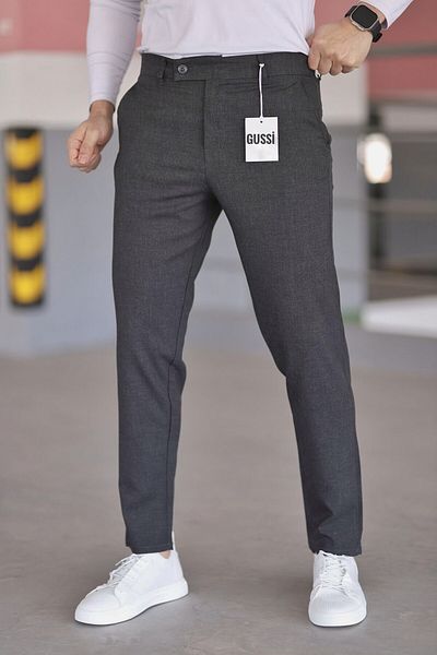 DOPPİO'N DENİM Pantaloni din țesătură lycra flexibili, afumati, slim fit