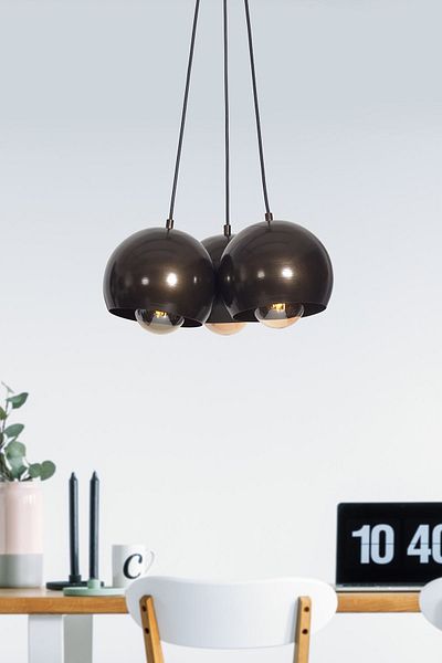 Luzarana Luna 3-Piece Antique Metal Body Design Luxury Pendant Lamp Chandelier