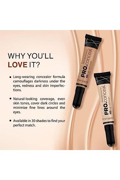 L.A. Girl Pro Conceal HD Concealer, Warm Sand, 0.28 Ounce