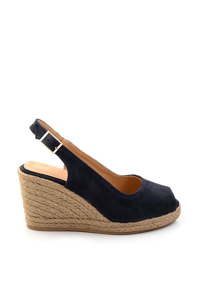 Bambi Navy Blue Women's Wedge Heeled Shoes K 05718070602