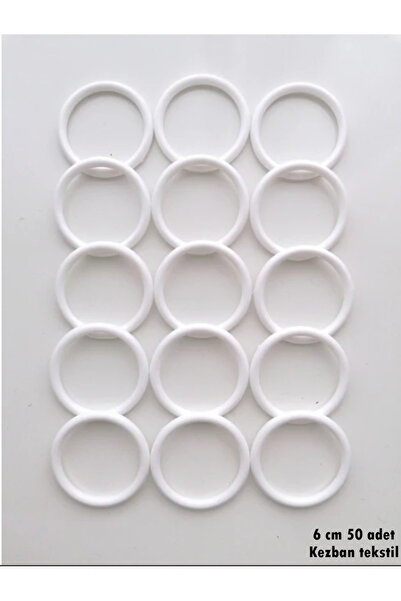 Kezban Tekstil 1.kalite Lif Halkası - Plastik Halka 6 Cm (50 ADET)