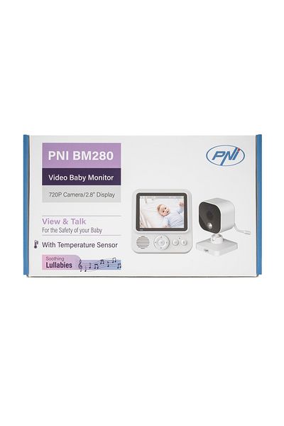 PNI Monitor video pentru bebeluși BM280, 2,8 inci, wireless, 2,4 GHz