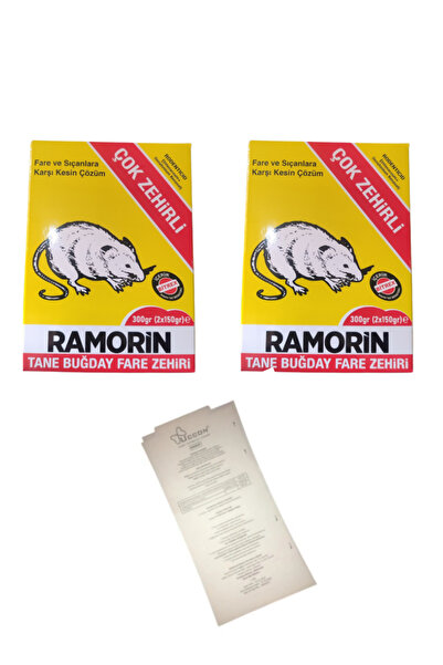 RAMORİN Ramorin fare zehiri 300gr 2 Paket ÇOK ZEHİRLİ etkili kesin çözüm/Fare...