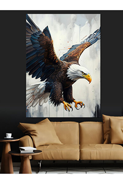 KanvasSepeti Pânză decorativă Vultur zburător - Pânză texturată cu vopsea în ...