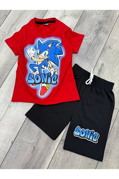 öykümgaleria Boy's Summer Top and Bottom Set with Shorts