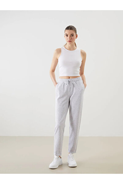 LC Waikiki Xside Gray Women's Sweatpants with Elastic Waist