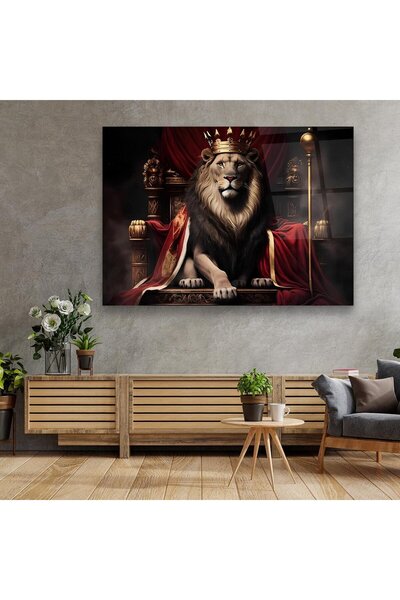 TAULART LION CAST NELOMIVO STAKLENI STOL ULTRA ŽIVOPISNE BOJE POKLON ZA DOM