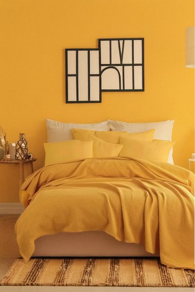UPSTYLE Ecocel Pike Örtü Battal 220x230cm Karde Hardal