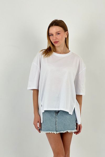 Miss Poem Tricou supradimensionat alb cu imprimeu „Enjoy Every Moment”.